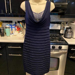 London  Times Navy Cocktail Dress